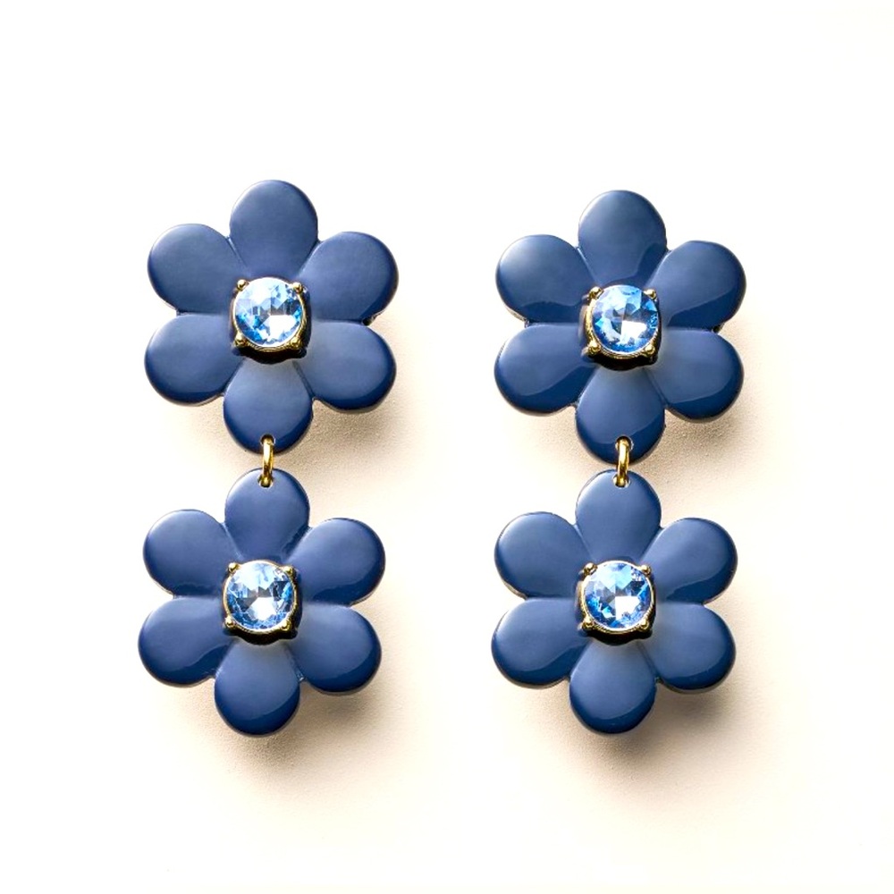 Kate Spade New York x Target Blue Floral Linear Earrings